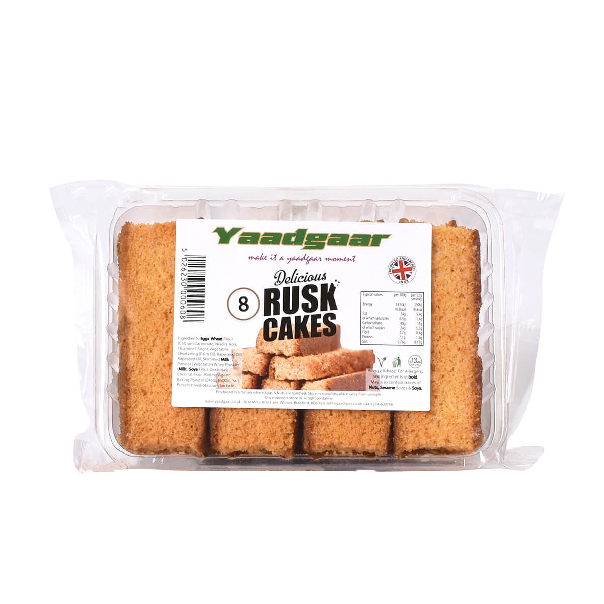 Yaadgaar Rusk Cakes (8 pieces per pack)