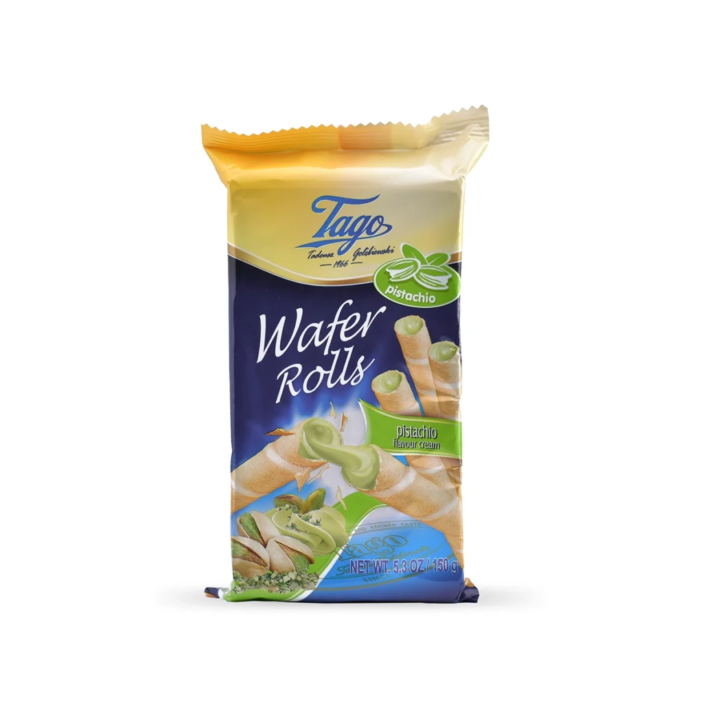 Tago Pistachio Wafer Rolls